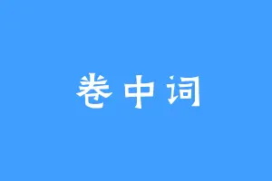 卷中词