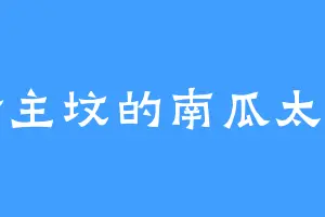 公主坟的南瓜太郎