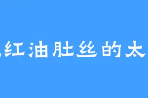 爱吃红油肚丝的太乙青