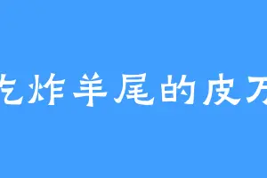爱吃炸羊尾的皮万民