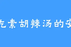 爱吃素胡辣汤的安民