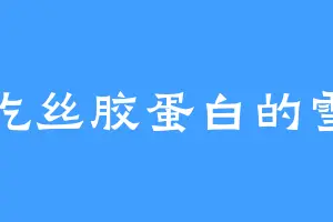 爱吃丝胶蛋白的雪雪