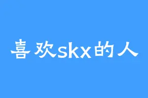 喜欢skx的人