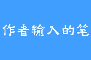 作者输入的笔