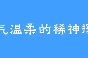 语气温柔的稀神探女