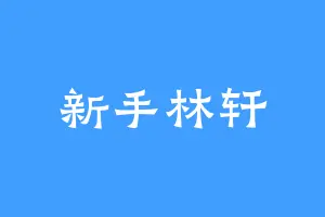 新手林轩