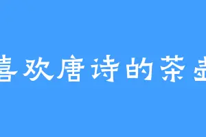 喜欢唐诗的茶壶