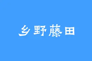 乡野藤田