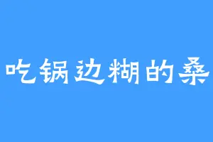 爱吃锅边糊的桑葚