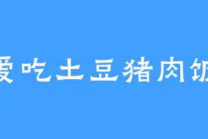 爱吃土豆猪肉饭