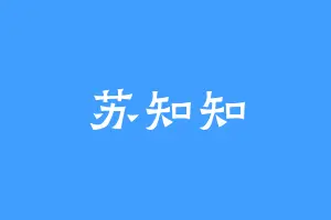 苏知知