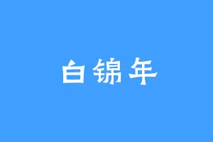 白锦年