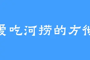 爱吃河捞的方彻