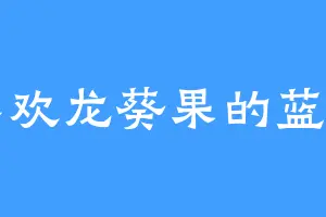 喜欢龙葵果的蓝白