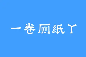 一卷厕纸丫