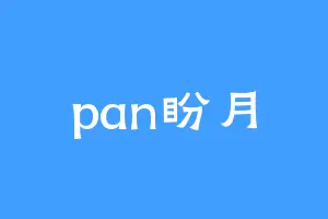 pan盼月