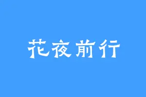 花夜前行