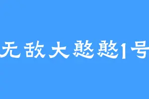 无敌大憨憨1号