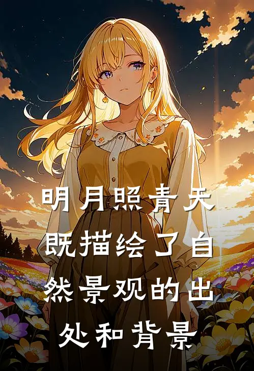 明月照青天,既描绘了自然景观的出处和背景