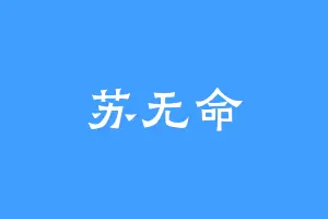 苏无命