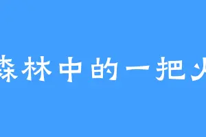 森林中的一把火